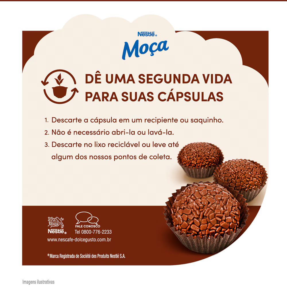 CAPPUCCINO MOÇA SABOR BRIGADEIRO 10 CÁPSULAS